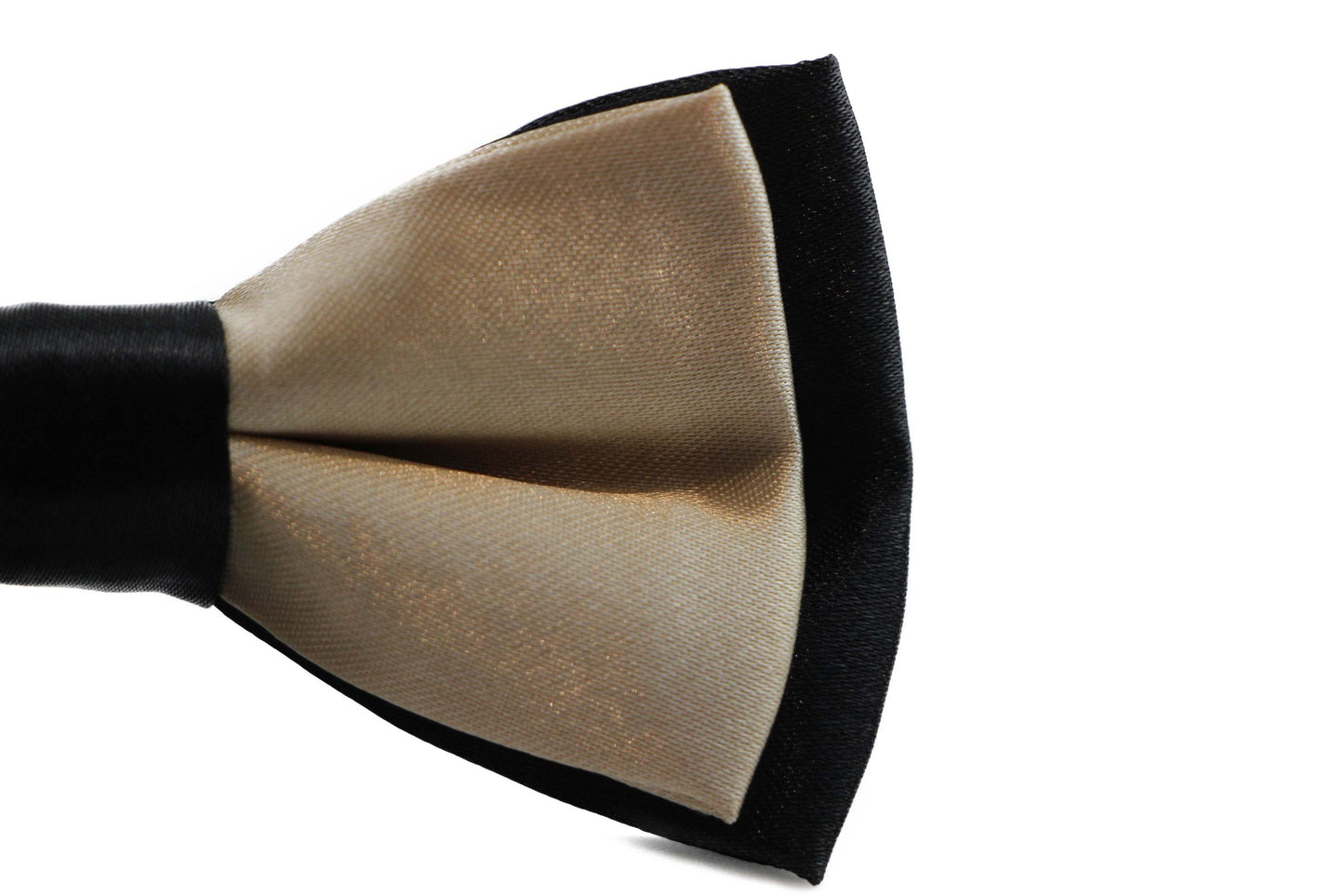 Boys Champagne Two Tone Layer Bow Tie