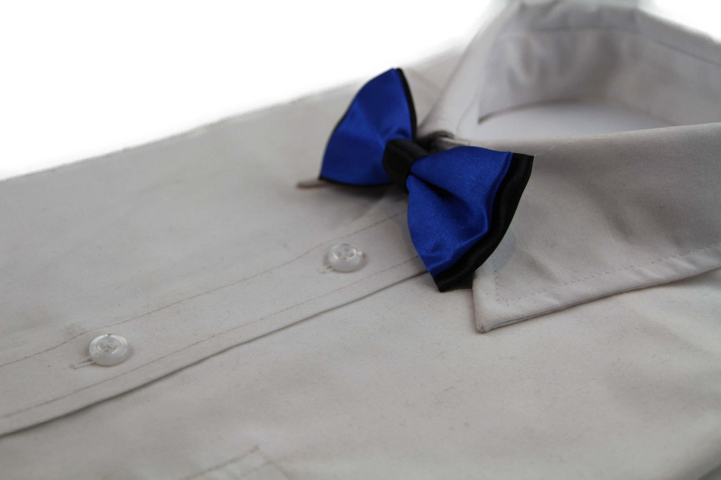 Boys Blue Two Tone Layer Bow Tie