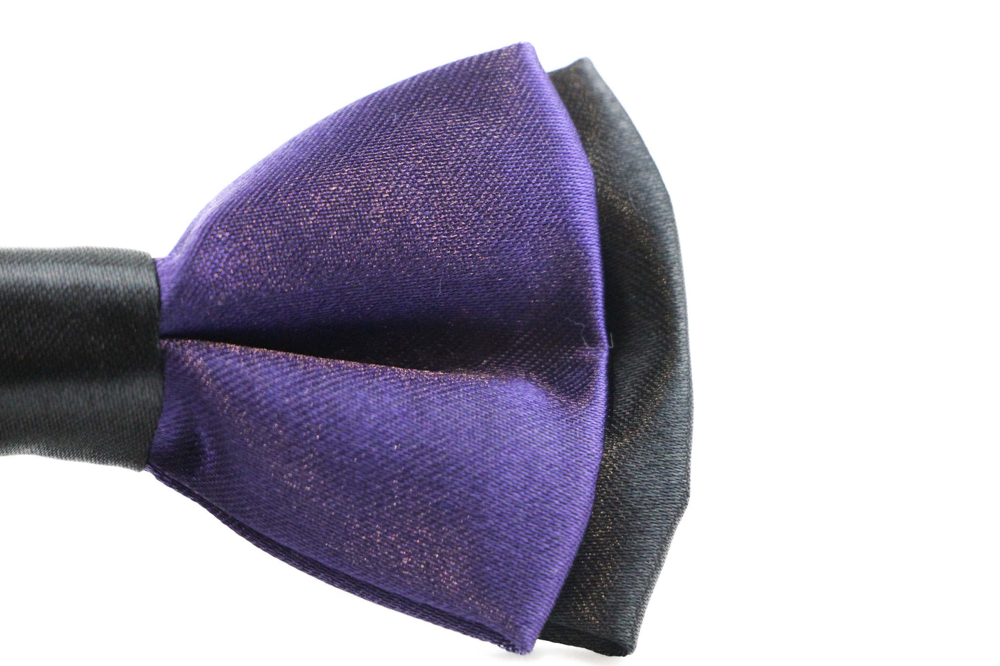 Boys Dark Purple Two Tone Layer Bow Tie