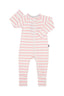 2 x Bonds Baby 2-Way Zip Wondersuit Coverall Pink Stripe