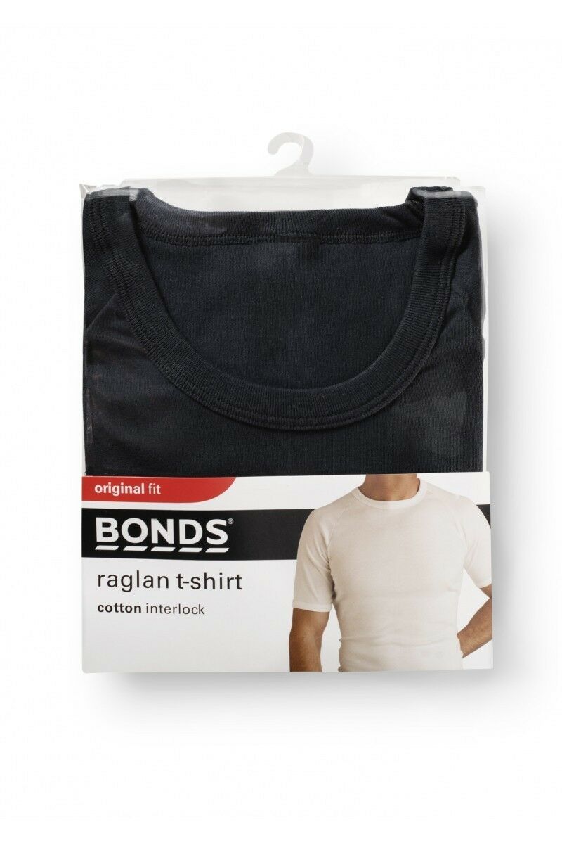 10 x Bonds Raglan Tshirt Crew / V Neck Tee Top Black White Navy Grey