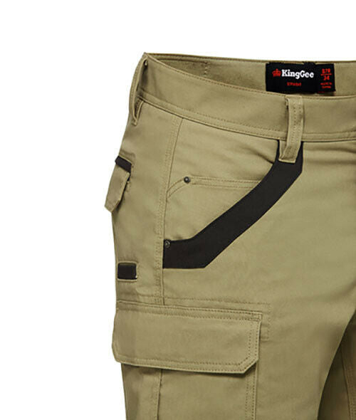 Mens Kinggee Tradie Utility Short Shorts Navy Khaki Work Wear Trade Pockets New