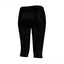 Ladies Womens Black 3/4 Compression Gym Pants Running Skins Leggings