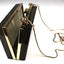 Womens Transparent Clutch Bag Box Party Wedding - Black