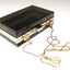 Womens Transparent Clutch Bag Box Party Wedding - Black