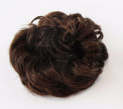 Womens Hair Wig Ponytail Curly Scrunchie Brown