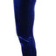 Shiny Metallic Leggings Womens Pants Ladies Blue