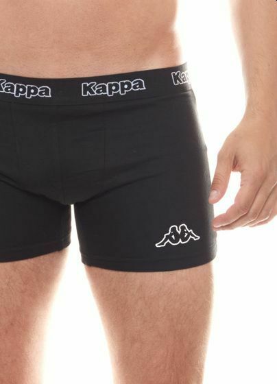 20 X Kappa Mens Black/Black Boxer Shorts Comfy Trunks