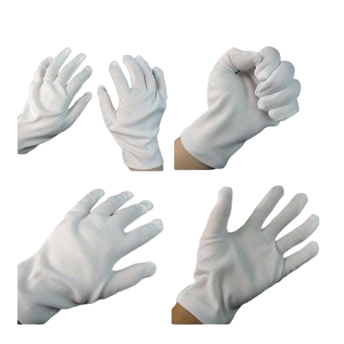 5 Pairs White Work Jewellery Handling Costume Party Cotton Soft Thin Gloves