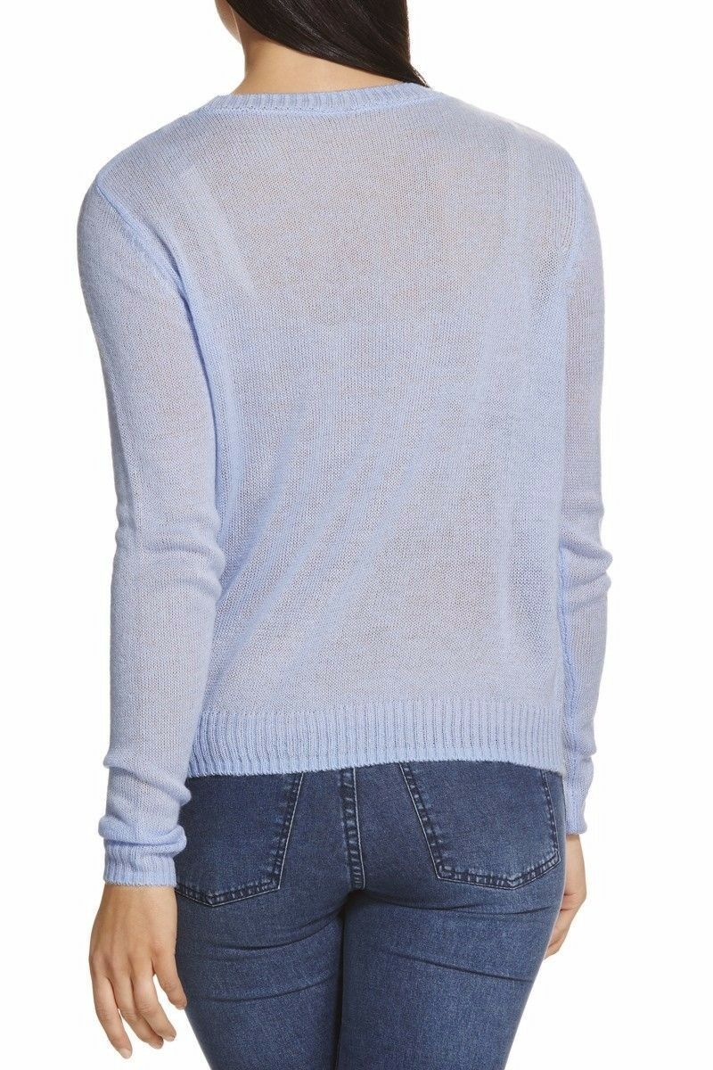 Bonds Womens Long Sleeve Lightweight Crew Pullover Jumper Top Blue