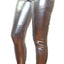 Metallic Leggings Shiny Neon Stretch Sexy Party Costume Fancy Dress Silver Gold