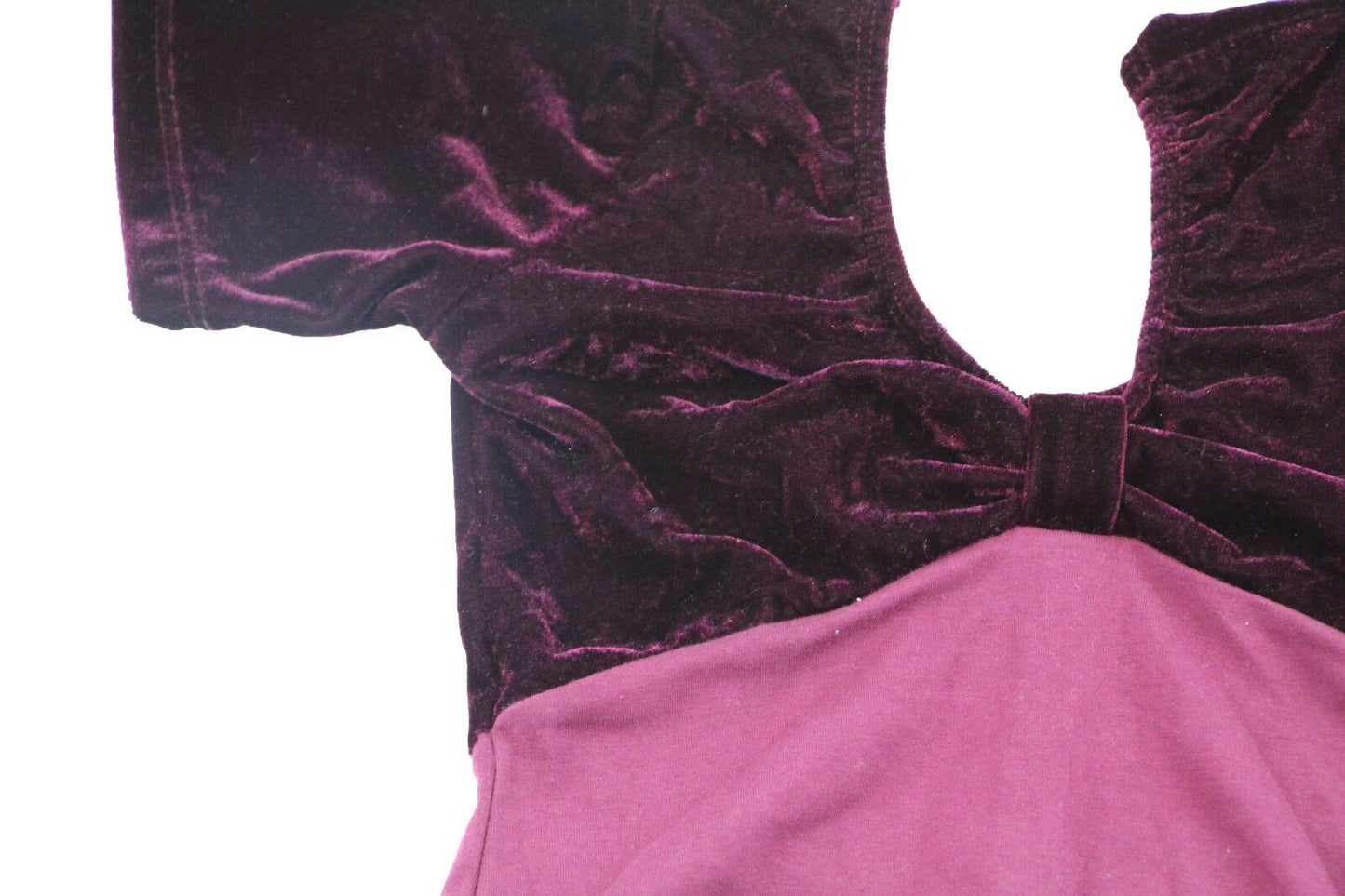 Girls Dance Dancing Leotard Costume Velvet Purple Tshirt