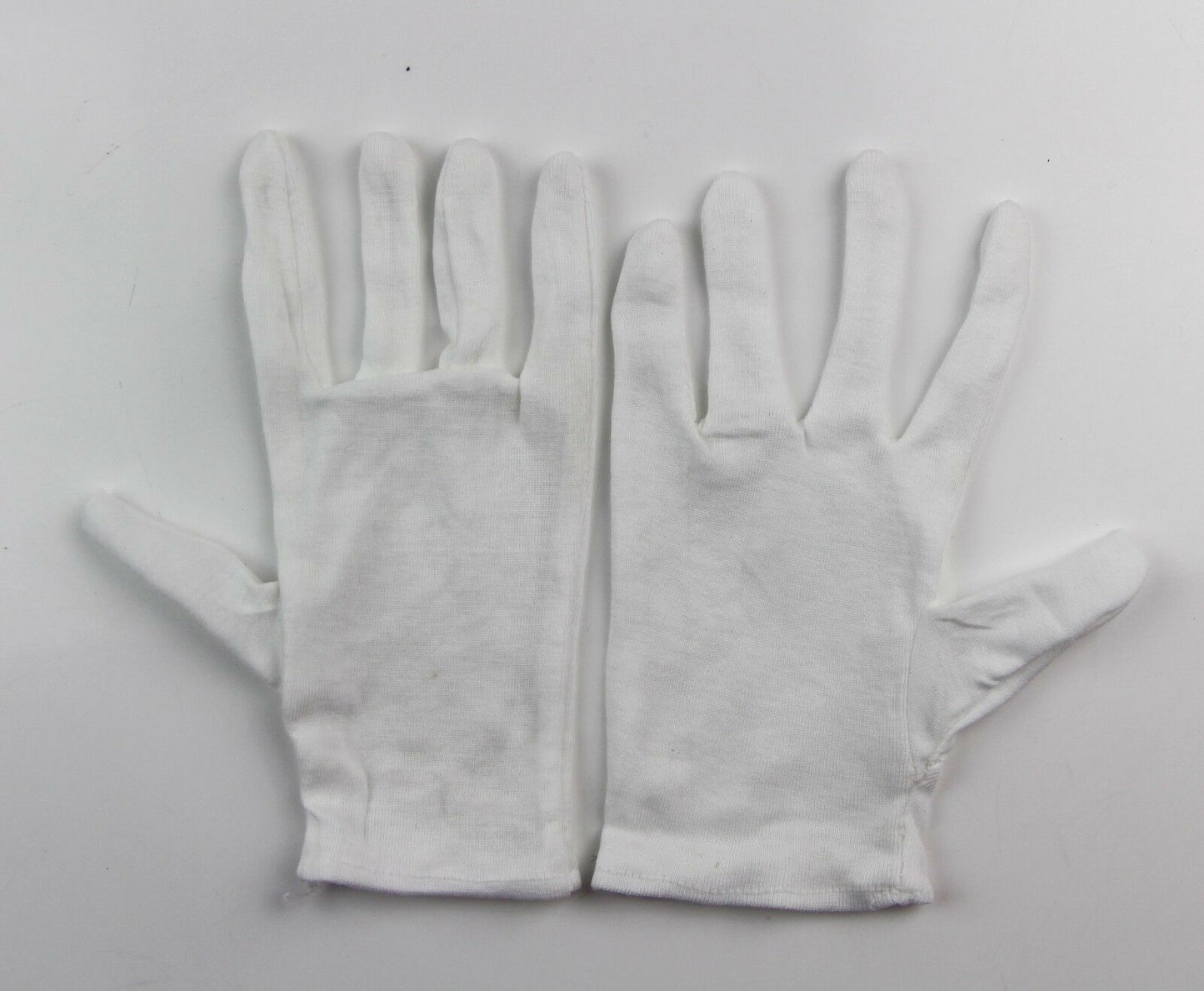 5 Pairs / 10 Pcs White Work Jewellery Handling Costume Cotton Soft Thin Gloves