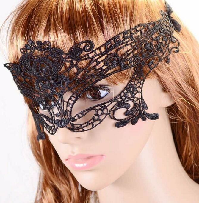 Black / White Sexy Lace Masquerade Eye Mask Fancy Dress Costume Ball Hens Party