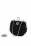 Womens Hand Beaded Pearl Clutch Bag Wedding Bride Bridal Black