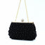 Womens Pearl Clutch Bag Pearls Wedding Gold Bridal Hand Bag Black