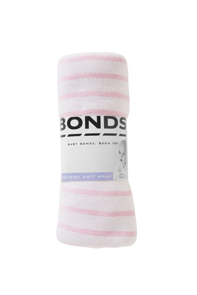 Bonds Baby Girls Boys Newbies Knit Wrap Blanket Pink Stripe Green Stripe Bycpa