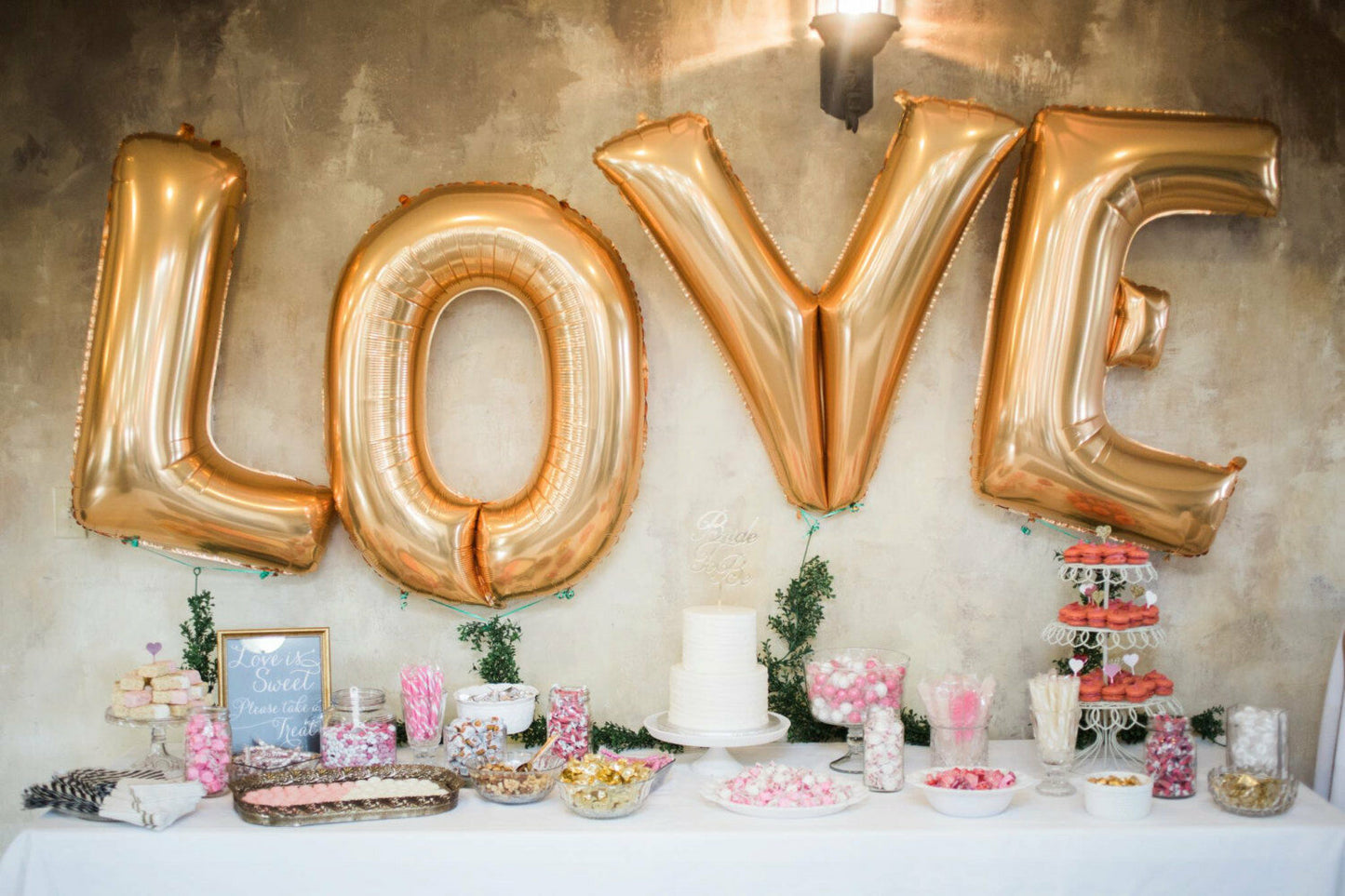 Love Foil Balloons Wedding Bridal Hens Party Decorations Gold Silver