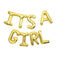 Its A Girl Foil Balloons Baby Shower Decorations Party Gold Silver Small 16''