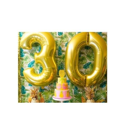 Milestone Birthday Foil Helium Party Deco Gold Silver 18 21 30 40 50 60 Small