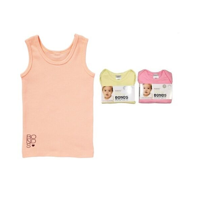 Bonds Baby Ribbie Chesty Singlet Ribbed Top Tank Pink Yellow Boys Girls Byxjgx