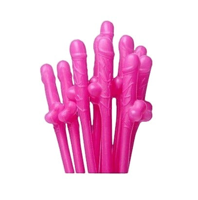 Pink Willy Penis Dick Dicky Drinking Bachelorette Hens Party Straws 10 20 & 30