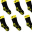 6 Pairs X Explorer Tough Work Socks Blue Fluro Yellow Cotton Comfortable Crew