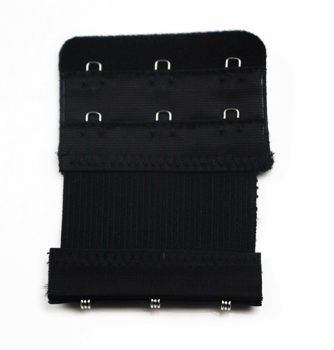 Elastic Bra Extender 2 & 3 & 4 Hooks Extension Clip Black Nude White Extenders