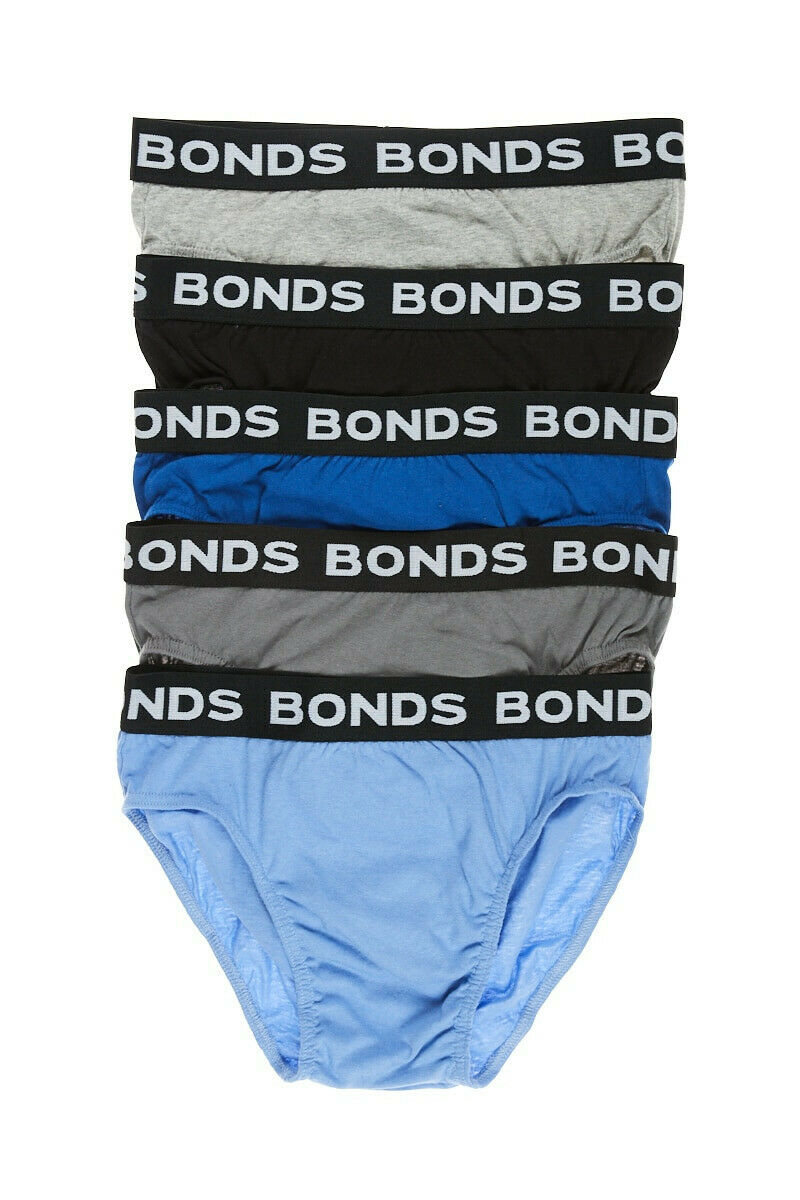 Mens Bonds 5 Pairs Hipster Brief Underwear Mens Briefs Size + Tracking