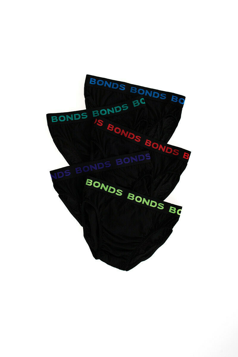 Mens Bonds 5 Pairs Hipster Brief Underwear Mens Briefs Size + Tracking