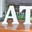 Wooden Letters Small 15cm Black Alphabet Wedding Home Birthday - X
