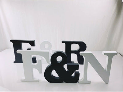 Wooden Letters Small 15cm Black Alphabet Wedding Home Birthday - Z