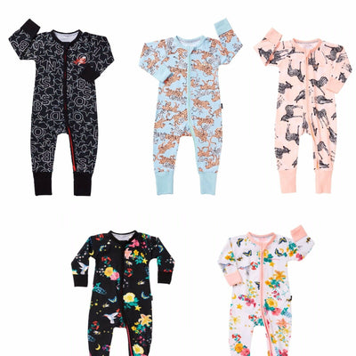 Bonds Baby Wondersuit Zippy Printed Baby Long Sleeve Boy Girl Pyjamas Sleep