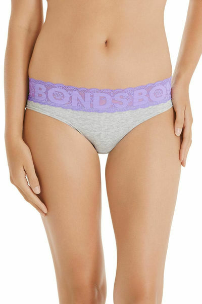 4 x Bonds Skimpini Undies Womens Ladies Skimpy Bikini Grey Underwear