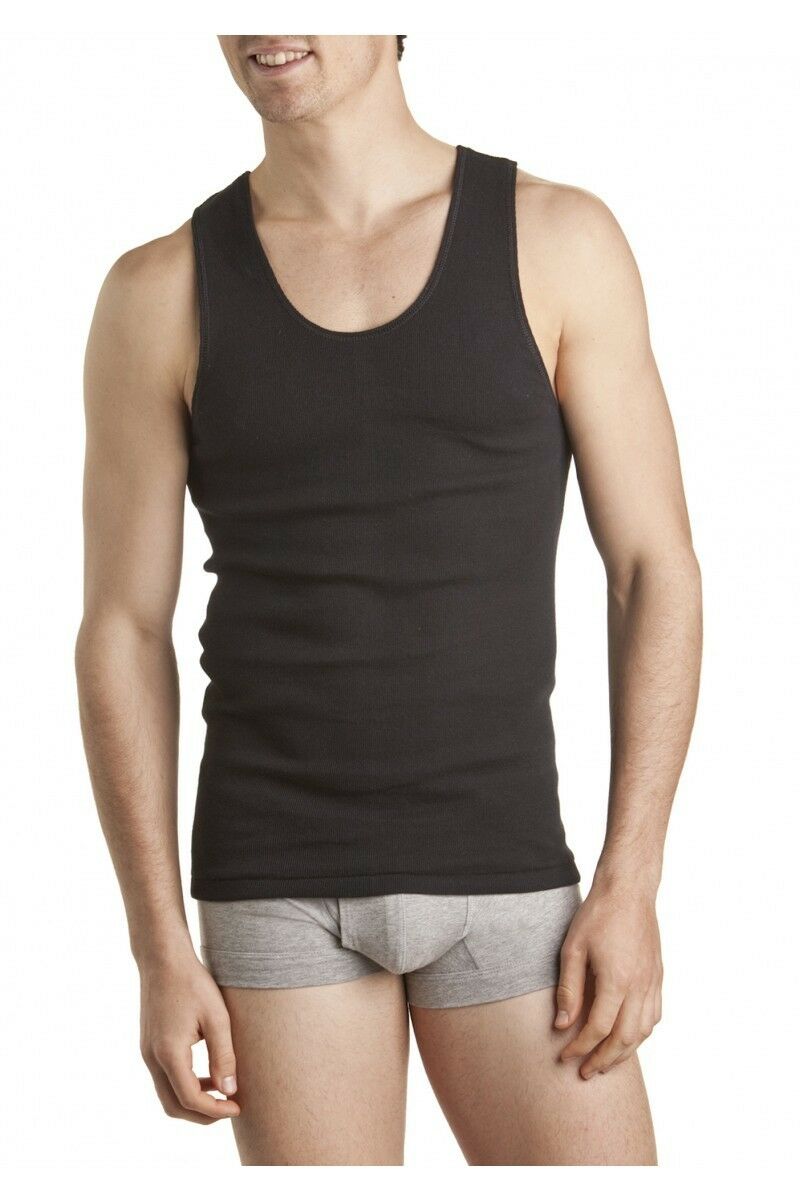 Mens Bonds Chesty Athletic Cotton Singlet Tank Top White Black Grey Navy