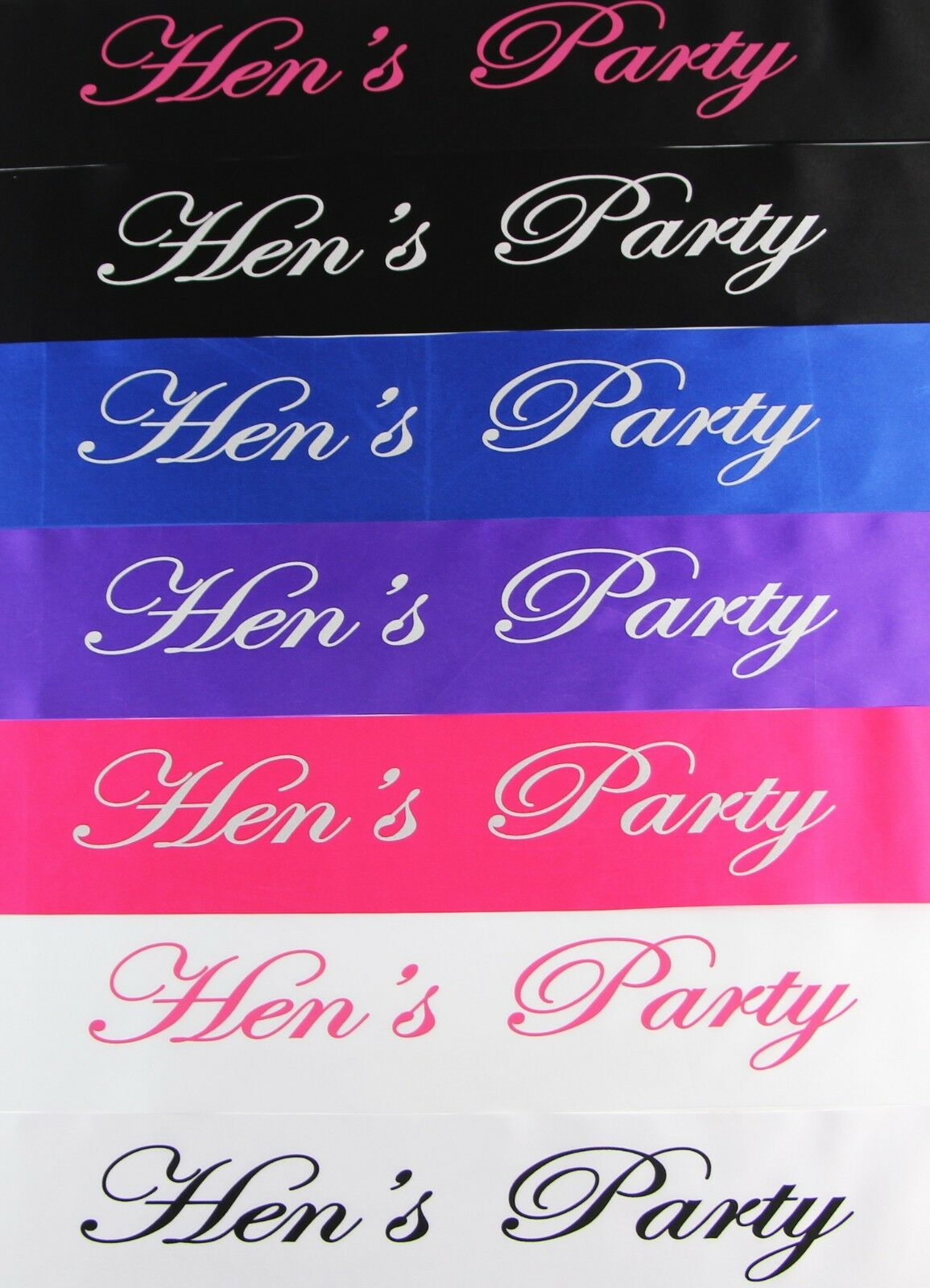 Hens Night Sash Hen's Party Bridal Sashes Bride Bridesmaid White Purple Pink