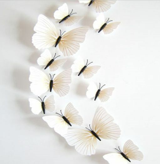 3D Butterfly Wall Stickers: Removable Decals Kids Nursery Wedding Decor Art