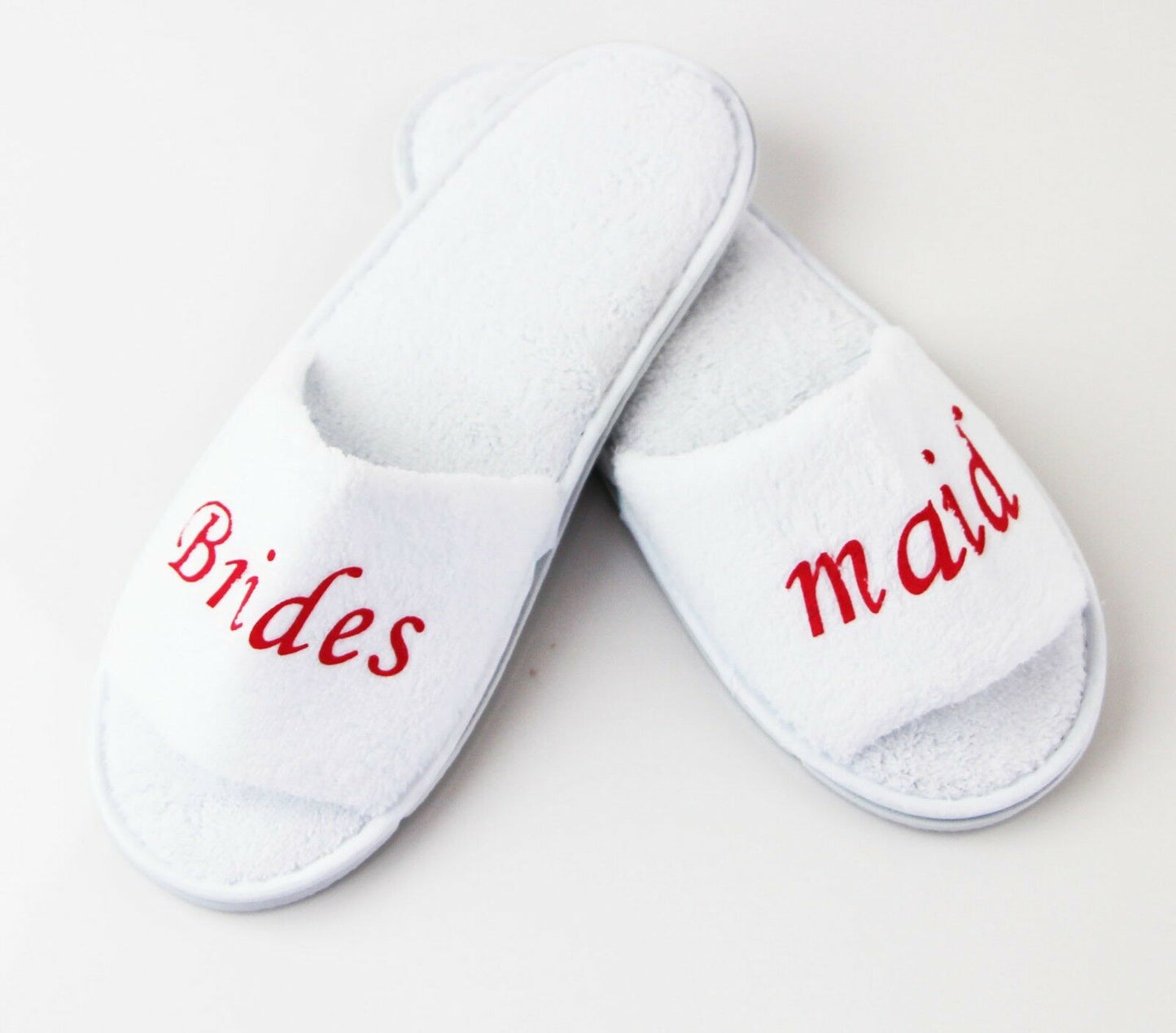 Bridal Slippers Bride To Be Bridesmaid Maid Of Honour Wedding White Pink Gold