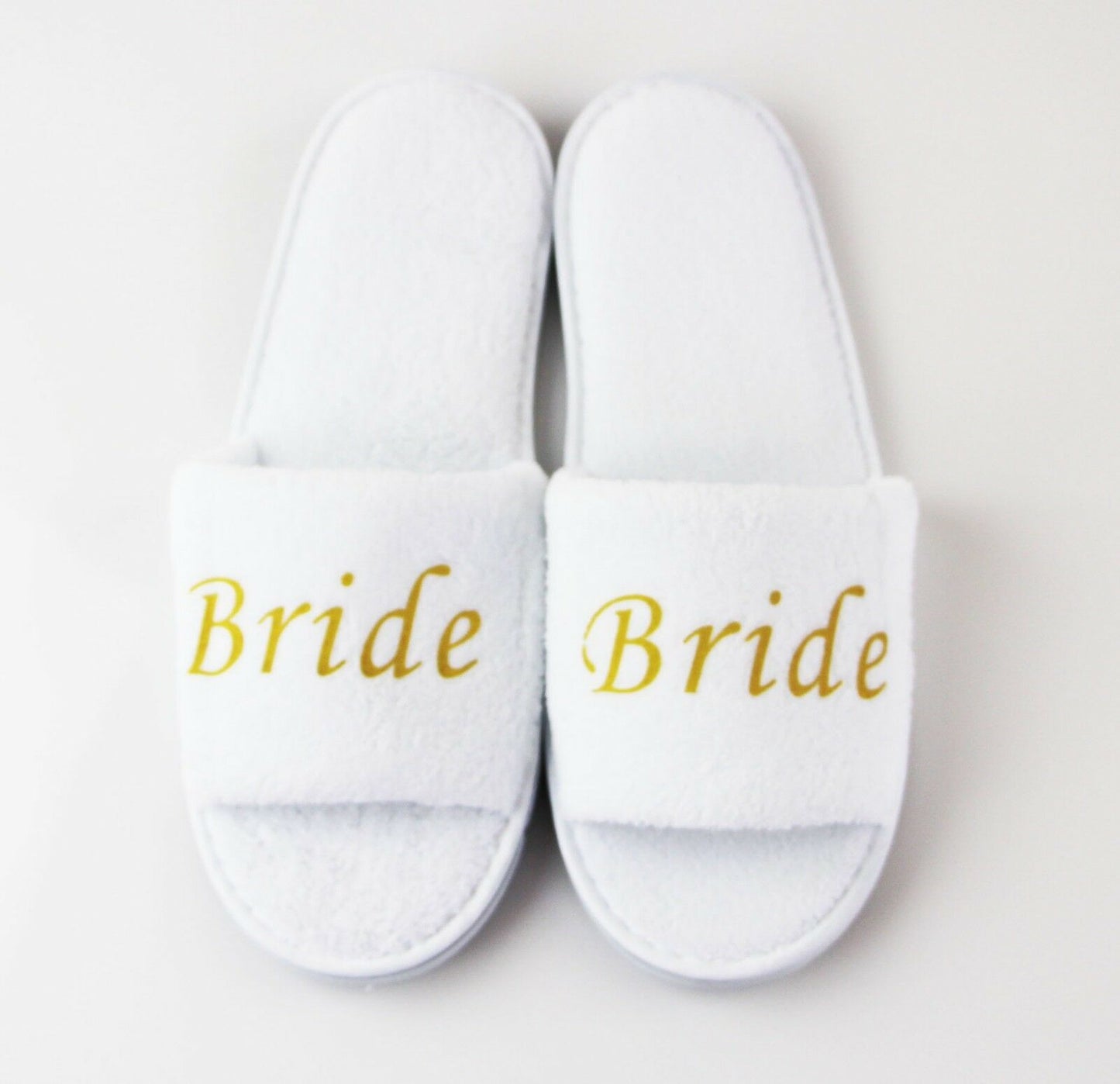 Bridal Slippers Bride To Be Bridesmaid Maid Of Honour Wedding White Pink Gold