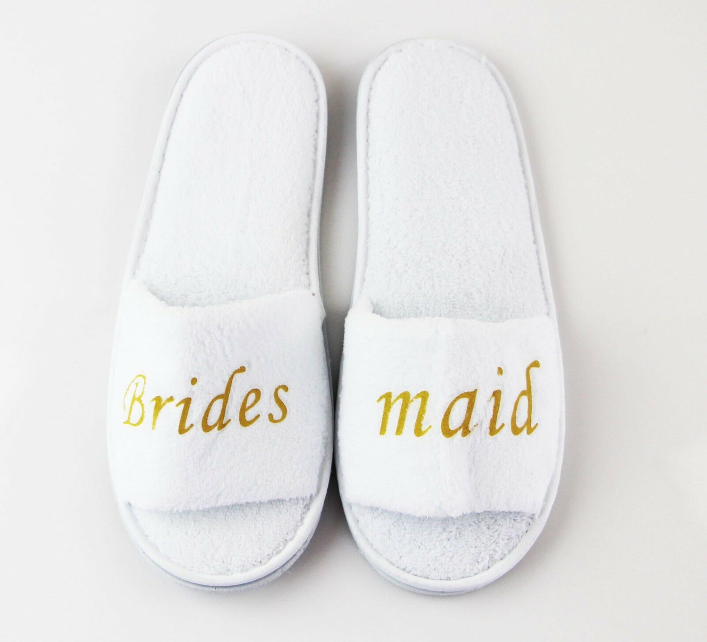 Bridal Slippers Bride To Be Bridesmaid Maid Of Honour Wedding White Pink Gold