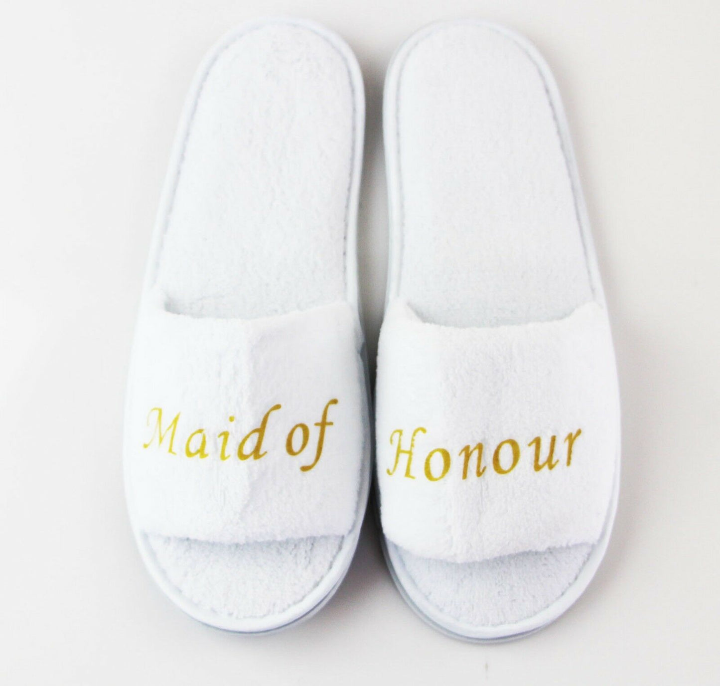 Bridal Slippers Bride To Be Bridesmaid Maid Of Honour Wedding White Pink Gold