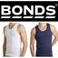 Bonds 3 Pack White Navy Black Chesty Cotton Singlets Underwear Mens Singlet