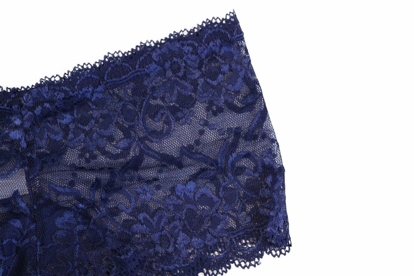 Womens Sexy "Plus Size" Lace Boyleg Underwear Panties Navy Lingerie