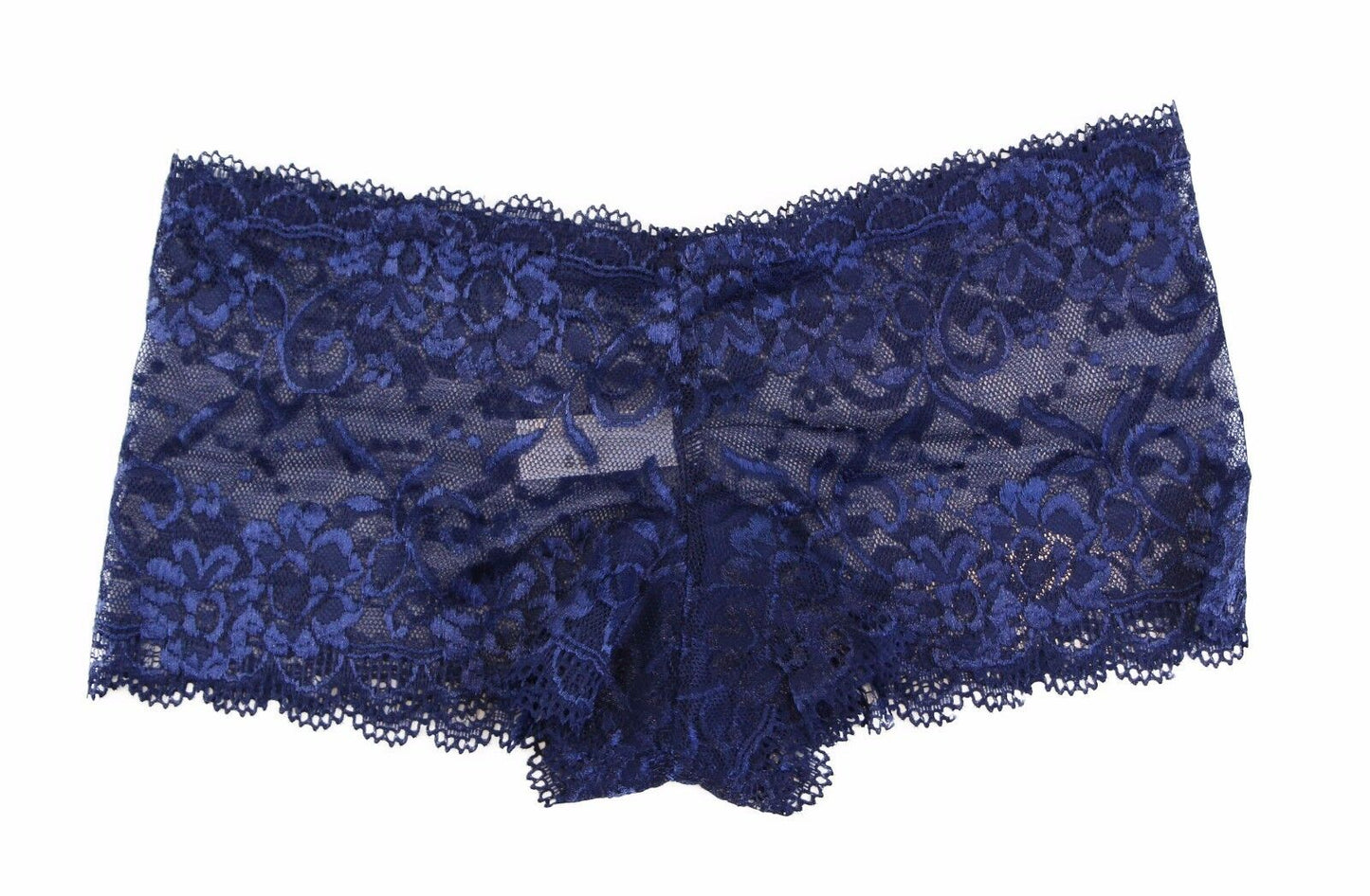 Womens Sexy "Plus Size" Lace Boyleg Underwear Panties Navy Lingerie