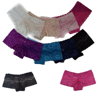 2 x Womens Plus Size Lace Shorts Boyleg Underwear Panties Undies Lingerie