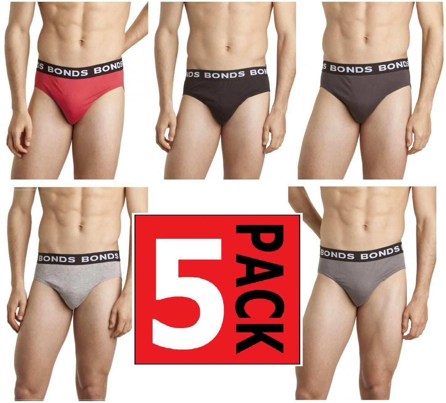 Bonds Mens 15 Pairs Hipster Cotton Underwear Mens Briefs Pairs