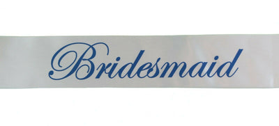 Sashes Hens Night Party White/Blue - Bridesmaid