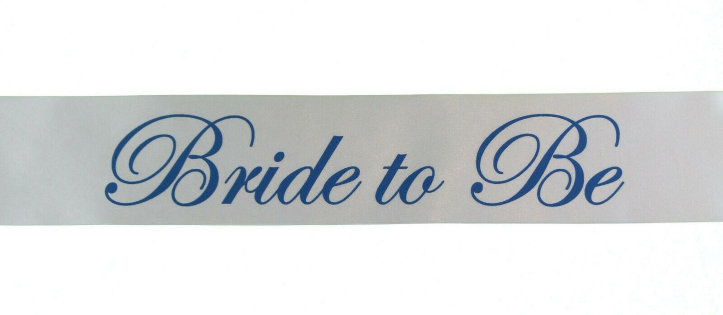 Sashes Hens Sash Party White/Blue - Bride To Be