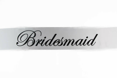 Sashes Hens Night Party White/Black - Bridesmaid