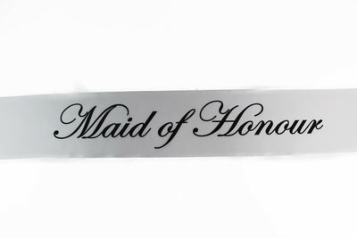 Sashes Hens Sash Party White/Black - Maid Of Honour